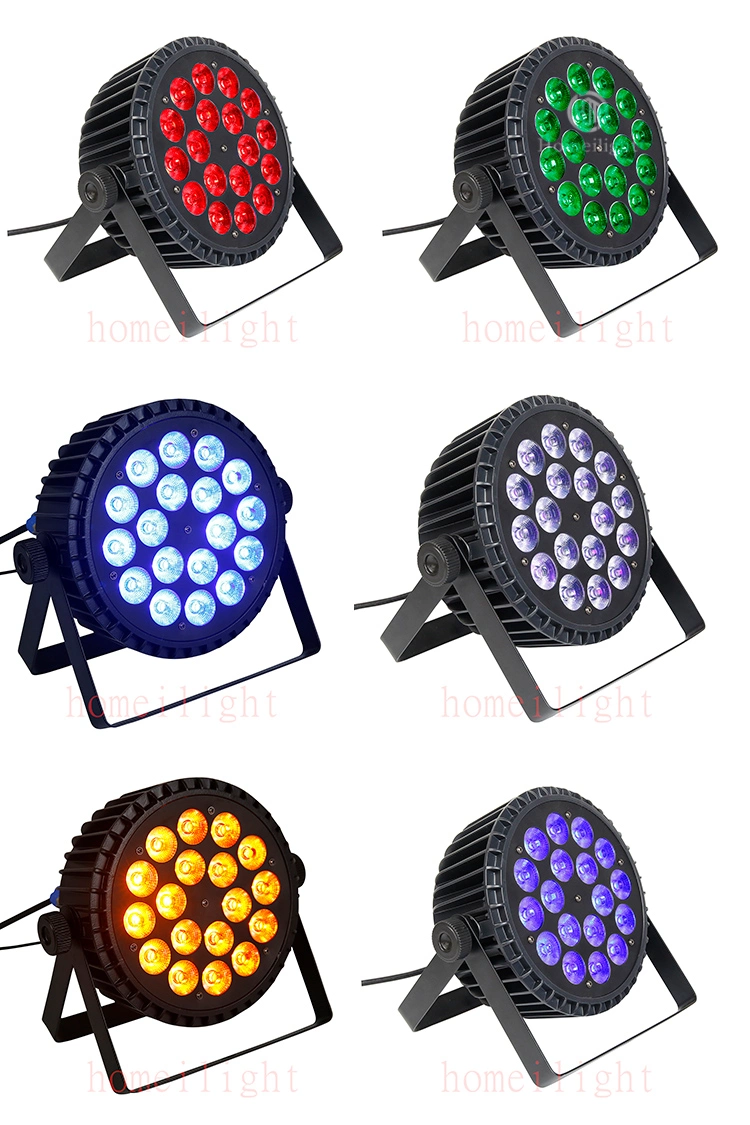 Homei Hot Sale PAR Lighting RGBWA+UV 6in1 LED Slim PAR Can Indoor Aluminum Housing PAR Can