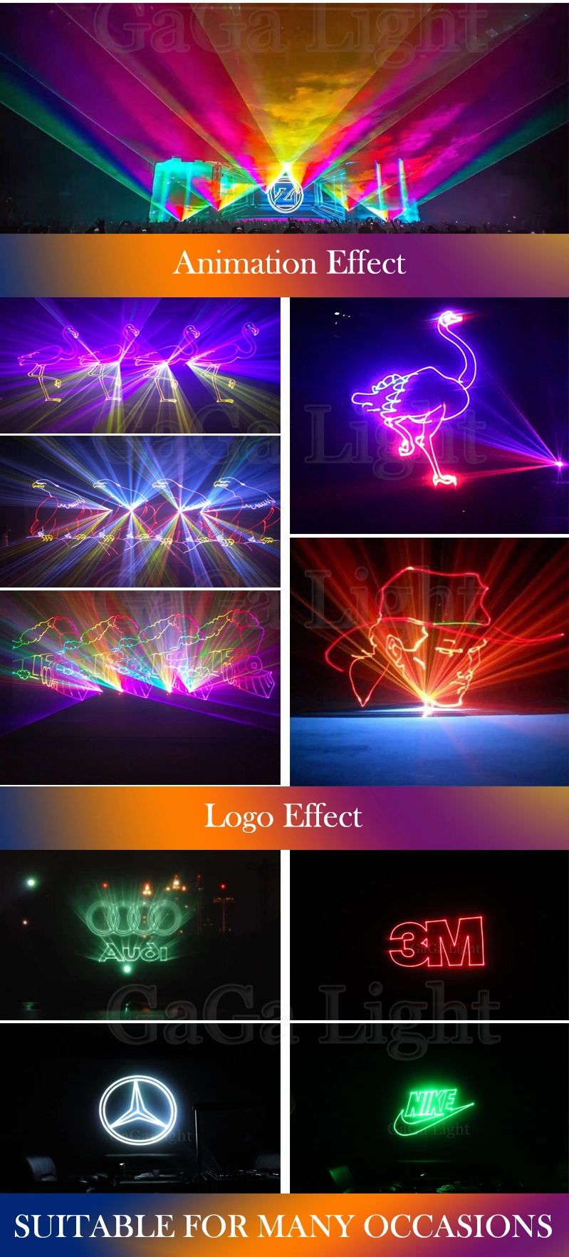 Magnificent Outdoor RGB 40W Laser Light Beam for Festival Activity