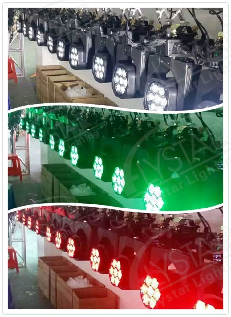 7PCS RGBW 4in1 LED Moving Head Light