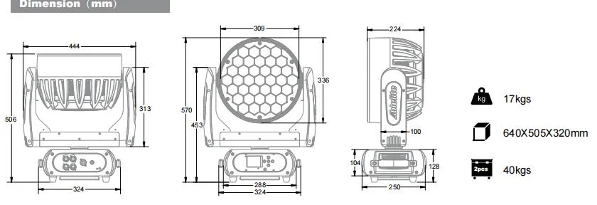 Professional Stage 37 PCS Osram 20W 4in1 LEDs with Pixel Control LED Wash Zoom Moving Head DJ Lighting