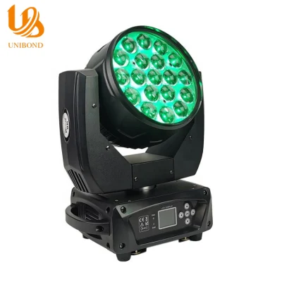 LED 19X15W avec lumière principale mobile de lavage de zoom de rétroéclairage