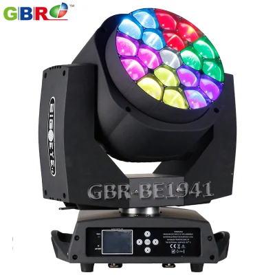 Gbr-Be1941 19X15W RGBW 4in1 LED Zoom B-Eye Lampe frontale mobile
